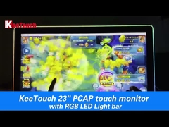 Monitor a 23 pollici del touch screen di PCAP con le strisce flessibili del LED per gioco