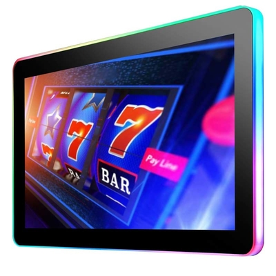 23 Inch PCAP Gaming Touch Monitor With LED Flexible Strip DC 12V